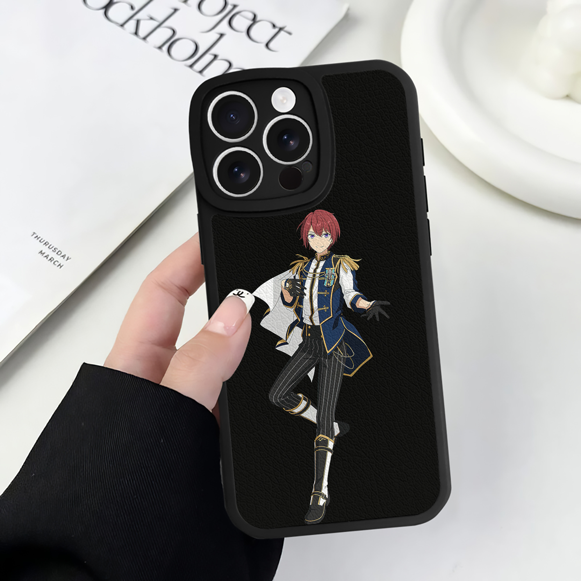 （画像用） あんさんぶるスターズ! Ensemble Stars 【iPhone 16シリーズ対応】シリコンスマホケース（レザー調） 材質：シリコン